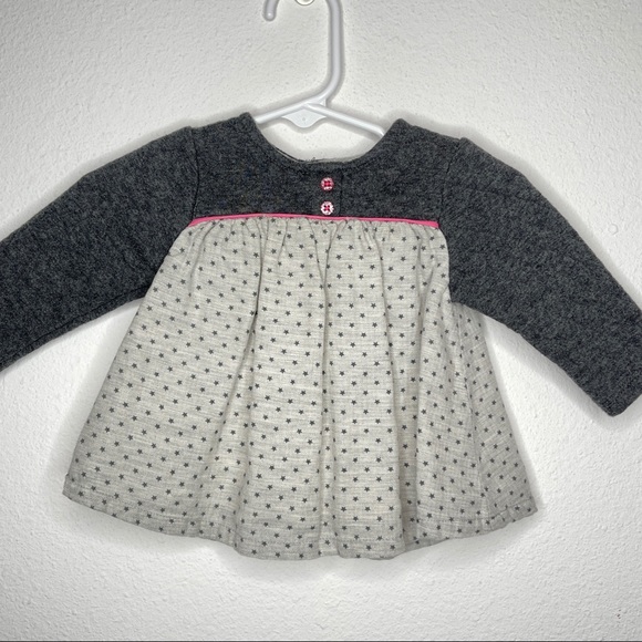 Absorba quilted baby top stars gray soft Sz 3-6 months - Picture 1 of 3